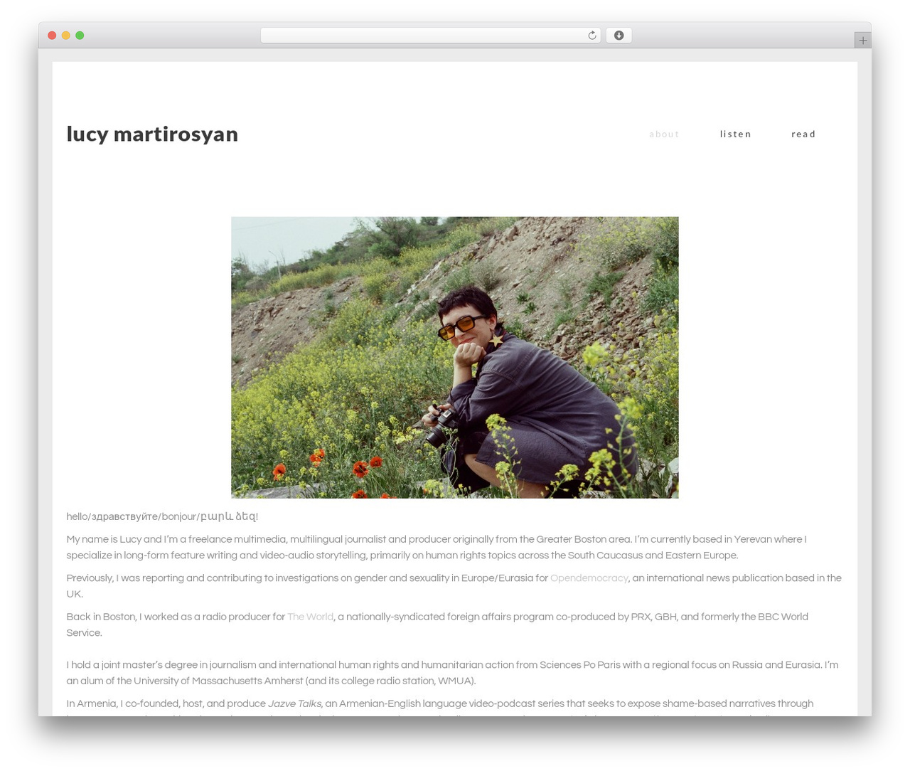 HyperX WordPress theme - lucymartirosyan.com
