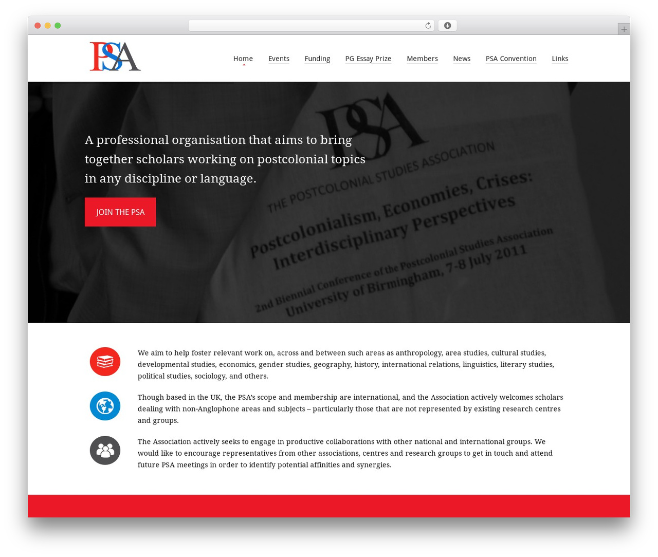 Kickstart WordPress theme - postcolonialstudiesassociation.co.uk