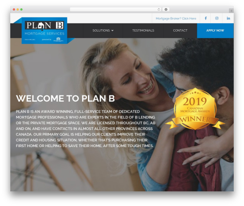 PlanB Theme top WordPress theme - planbmortgage.ca