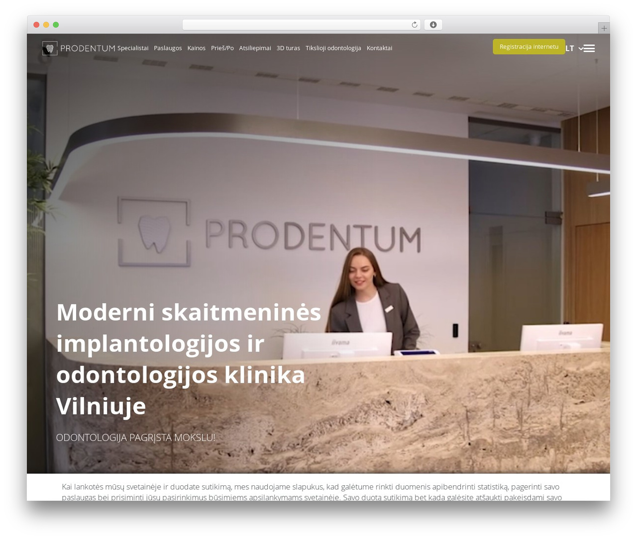 Prodentum WordPress theme - prodentum.lt