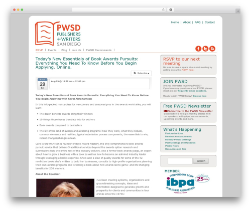 PWSD WordPress Default premium WordPress theme - publisherswriters.org