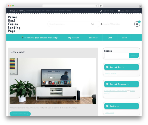 The Storefront Woocommerce WordPress ecommerce theme - primedealfusion.com