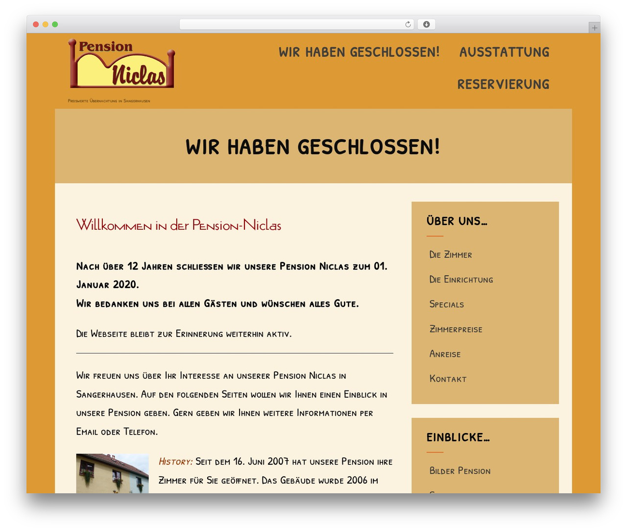 WordPress theme Optimizer - pension-niclas.de/home