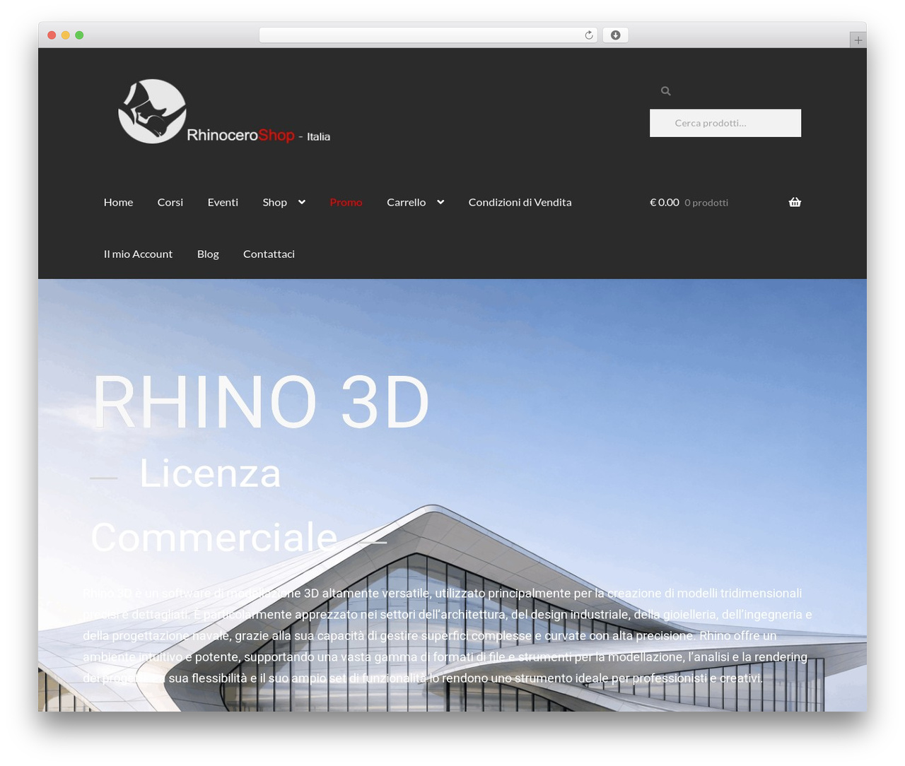WordPress website theme Storefront - rhinoceroshop.it