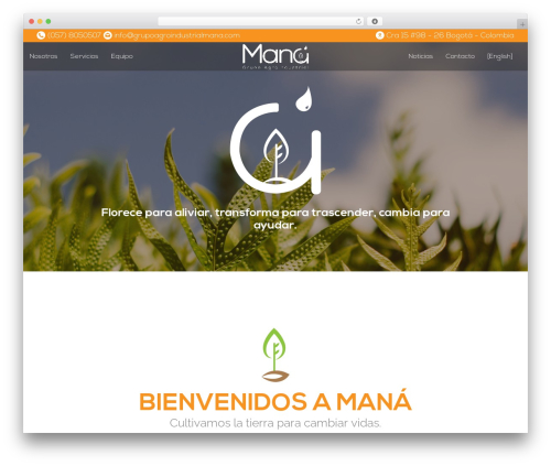 Flat Bootstrap theme WordPress - grupoagroindustrialmana.com