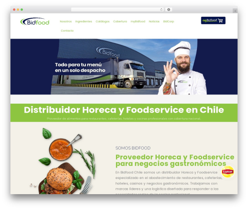 Foodano WordPress theme - bidfood.cl