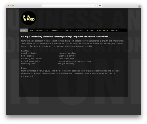 PlatformPro top WordPress theme - frwd.nl