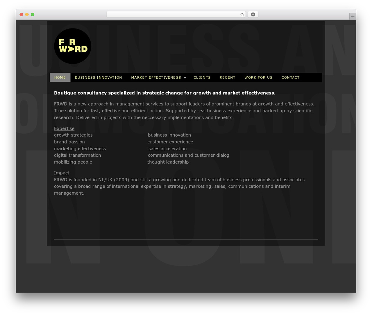 PlatformPro top WordPress theme - frwd.nl