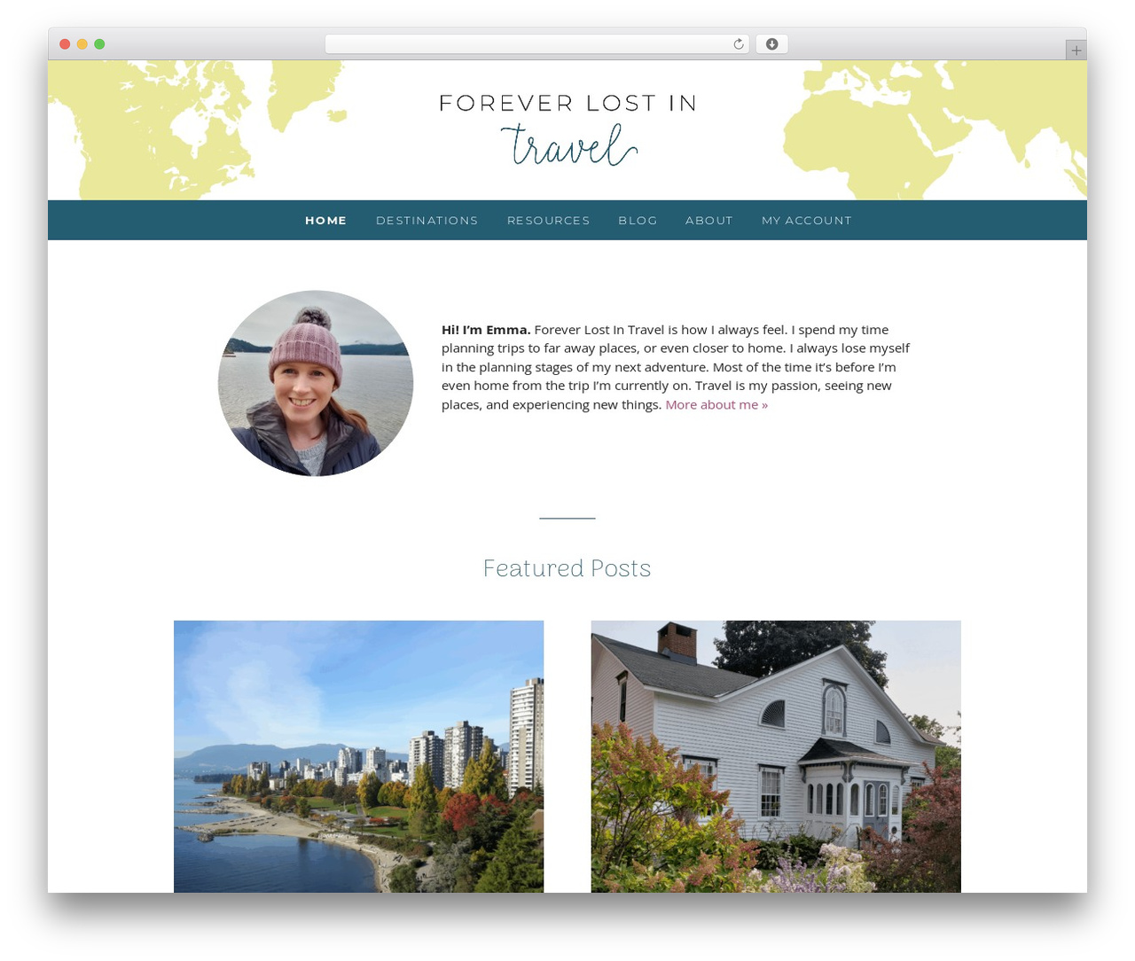 Primer WordPress theme - foreverlostintravel.com
