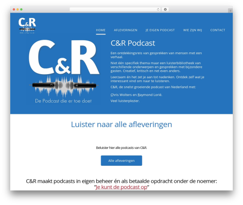 Sonaar theme WordPress - cenrpodcast.nl
