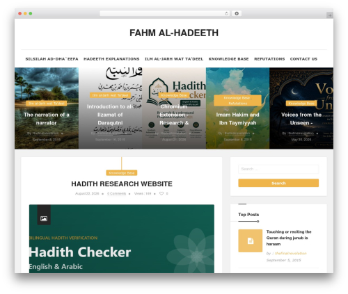 Time Less theme WordPress - fahmalhadeeth.com