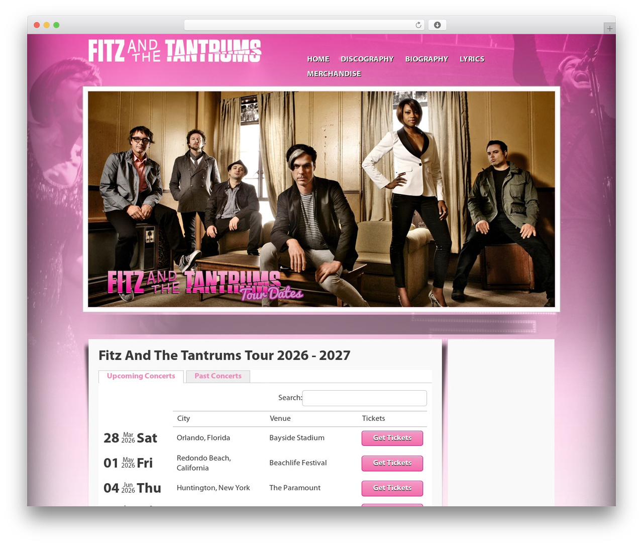 Tour Theme WordPress theme - fitzandthetantrumstourdates.com Tour Theme WordPress theme - fitzandthetantrumstourdates.com
