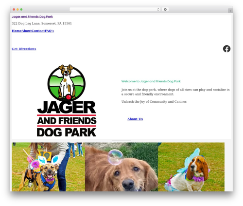 Version 1 WordPress website theme - jagerandfriendsdogpark.org