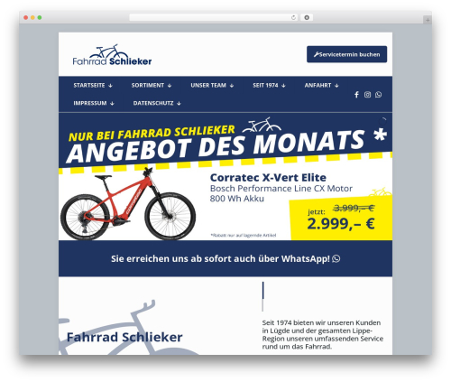 WordPress theme Betheme - fahrrad-schlieker.de