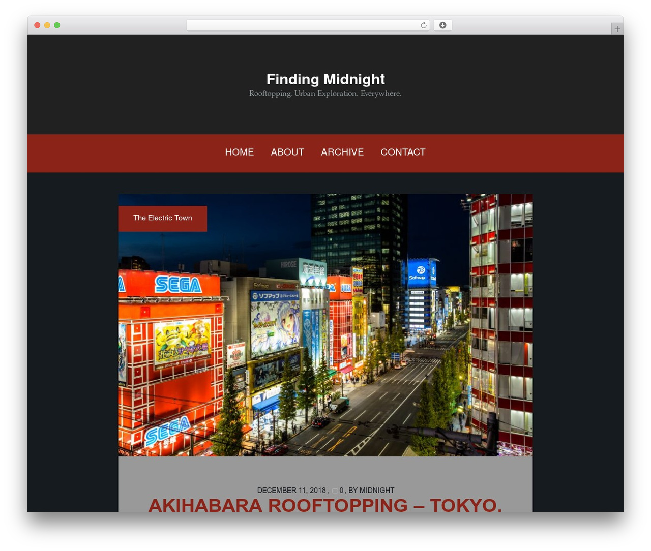 WordPress theme Nerdy - findingmidnight.com