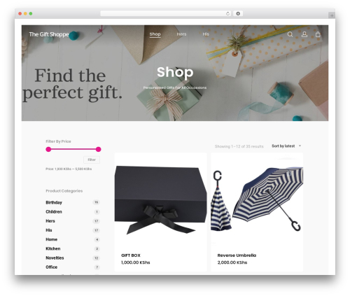 WP theme Salient - giftshoppekenya.com