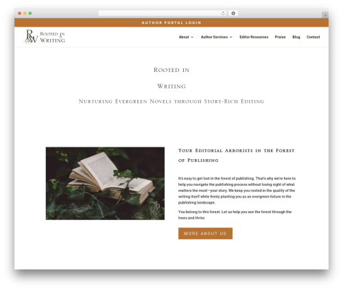 Divi WordPress theme - rootedinwriting.com