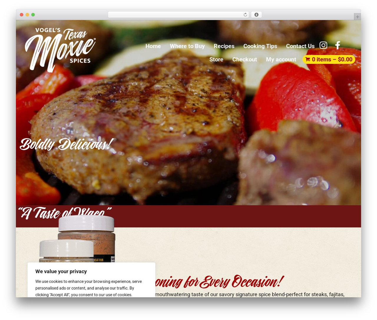 Page Builder Framework - Child theme WordPress - texasmoxiespices.com