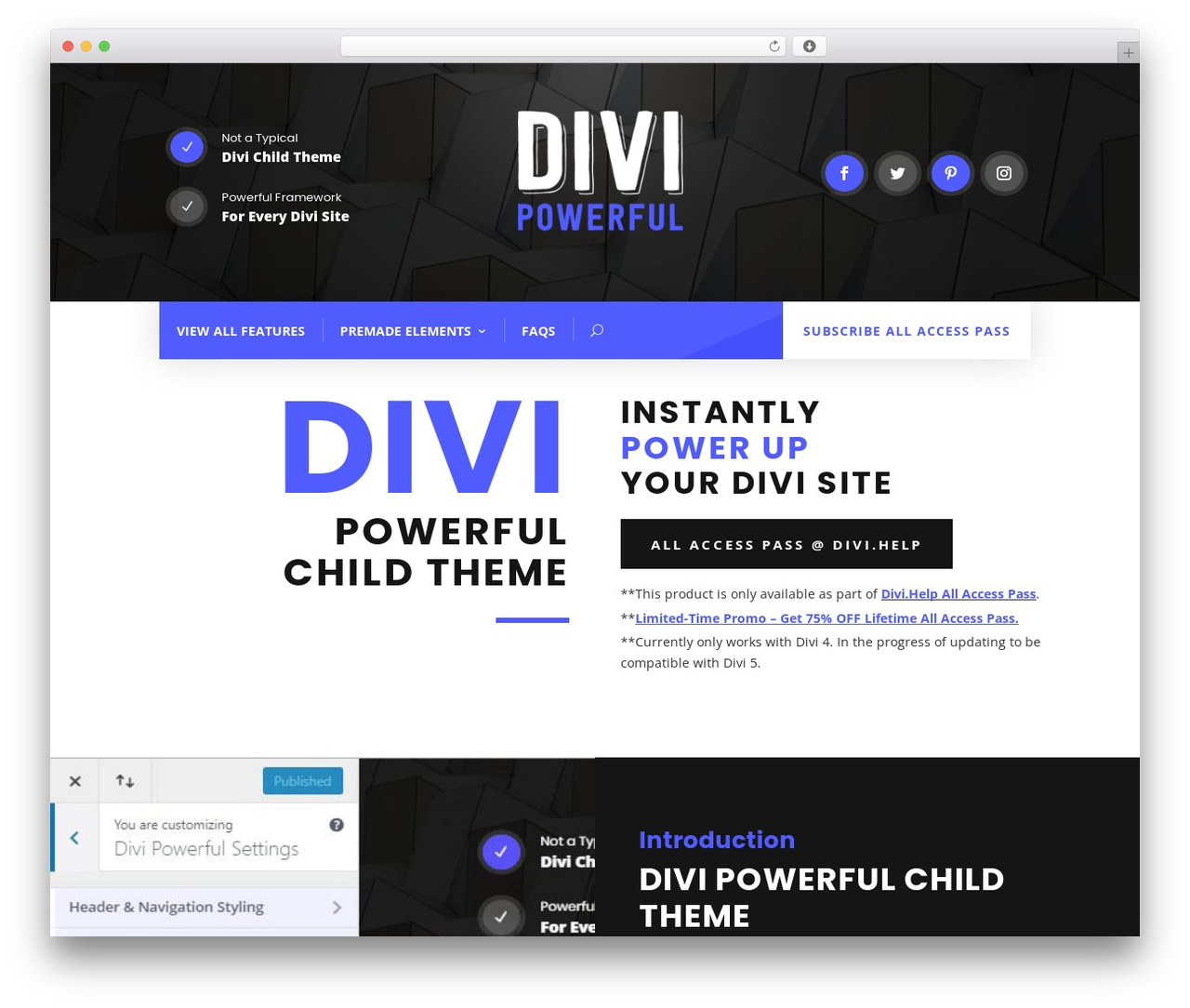 WordPress theme Divi - divipowerful.divi.help