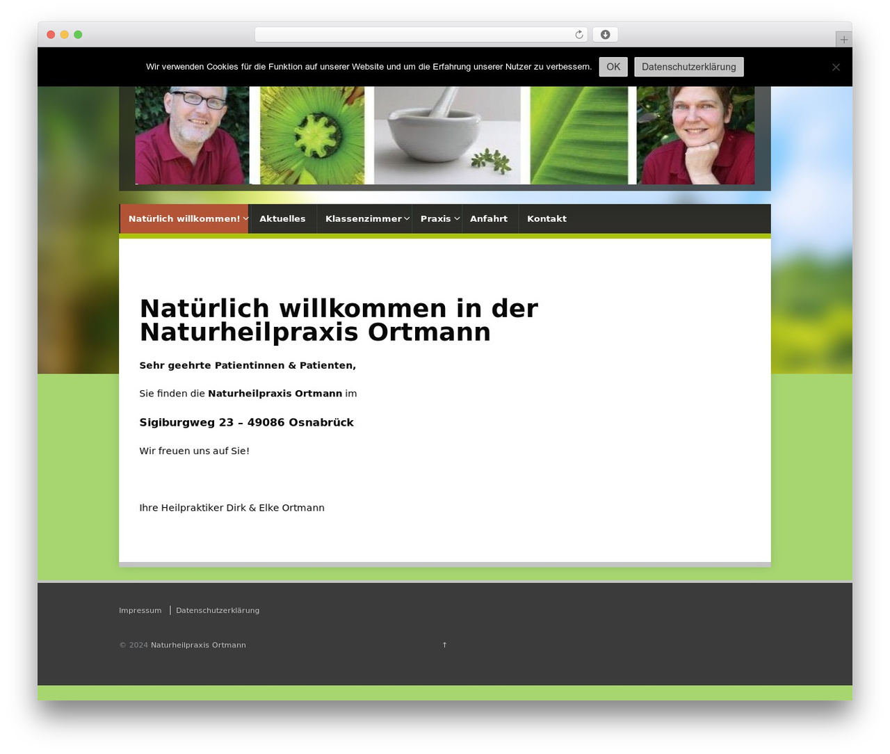 Canonical WordPress theme - praxis-ortmann.de