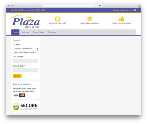 NODE WordPress website theme - plazajo.com