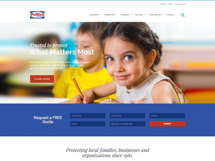 ProTech Custom WordPress theme by NgageContent