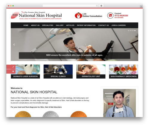 undercustoms WordPress theme - nationalskinhospital.com
