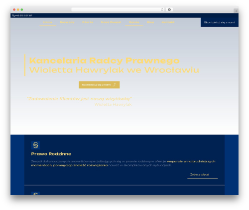 Weblance WordPress theme - kancelariahawrylak.pl