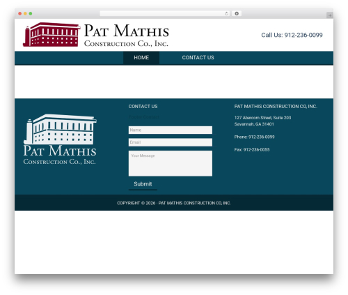 WordPress theme Mark Construction Theme - patmathis.com
