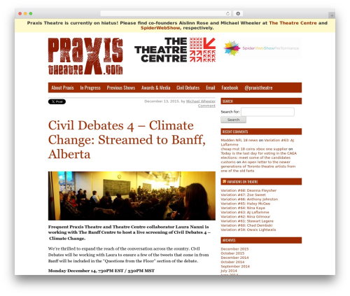 WordPress theme Praxis - praxistheatre.com