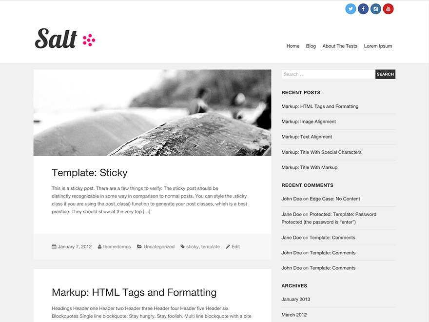 WordPress theme PZone Base
