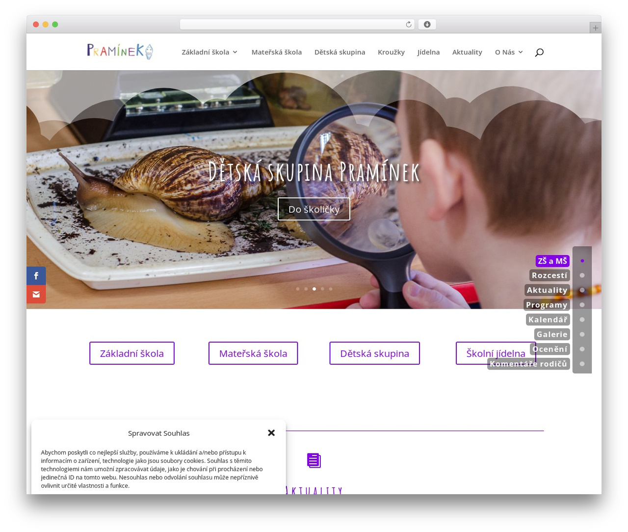 Divi WordPress theme - praminek.cz