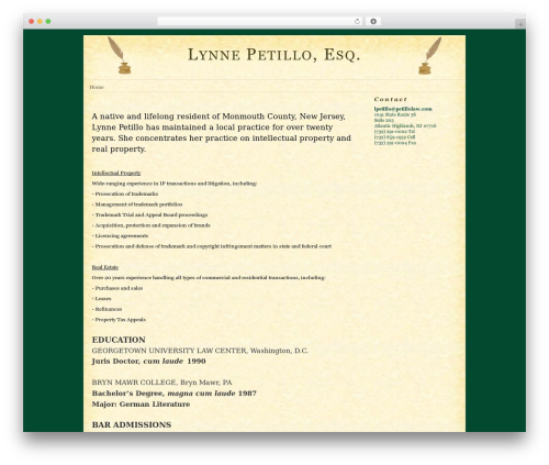 Parchment Draft WordPress theme - petillolaw.com