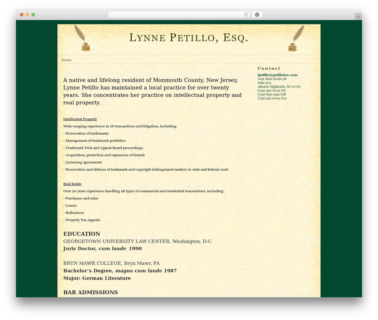 Parchment Draft WordPress theme - petillolaw.com Parchment Draft WordPress theme - petillolaw.com