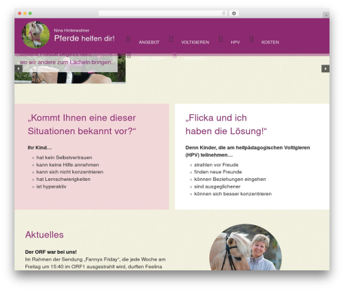 PHD WordPress theme - pferde-helfen-dir.at