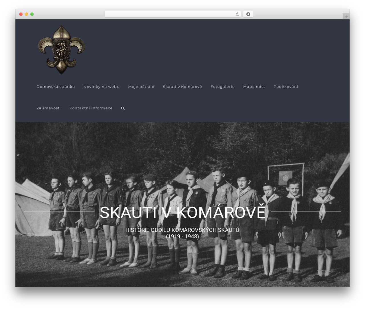Avada WordPress theme - skautikomarov.cz
