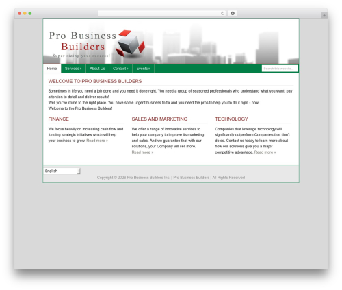 Catalyst best WordPress theme - probusinessbuilders.com