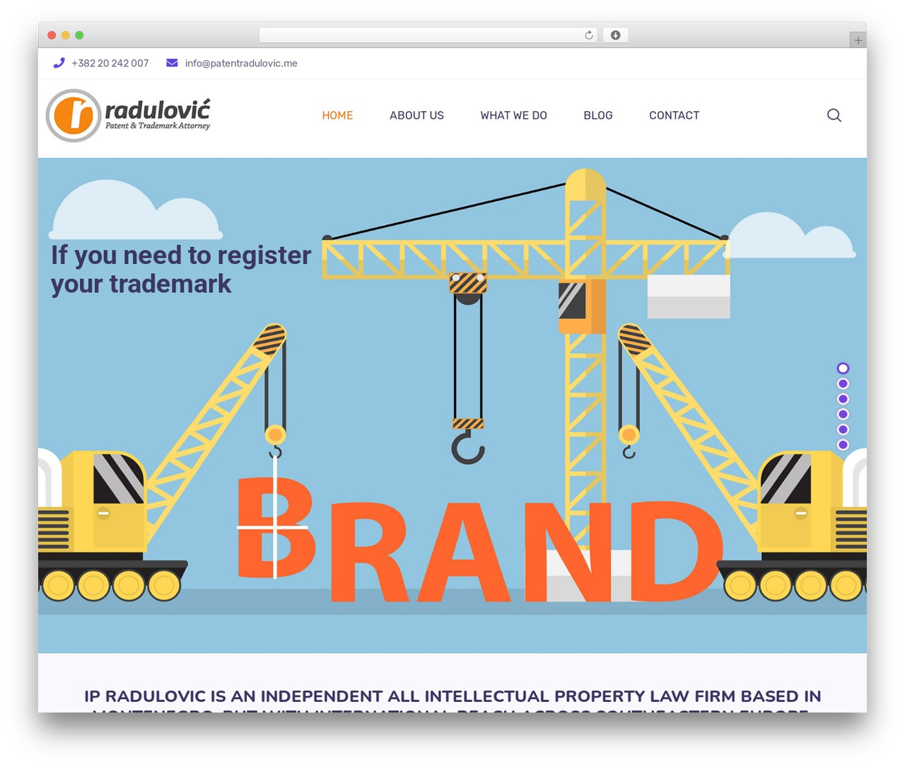 Ewebot WordPress theme - patent-radulovic.com
