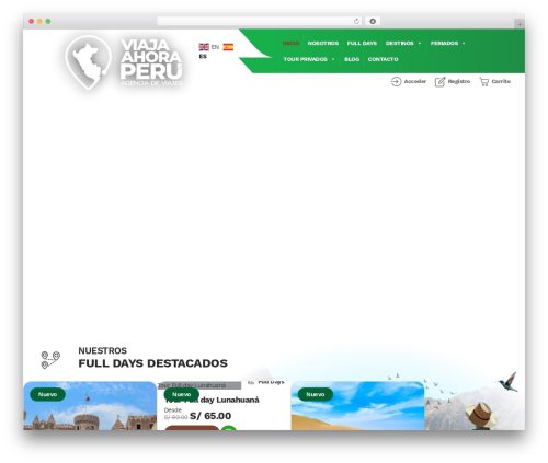 Woo tour WordPress plugin - www.viajaahoraperu.com