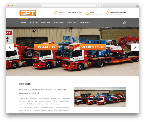 WordPress theme Cornerstone - gpthire.ie