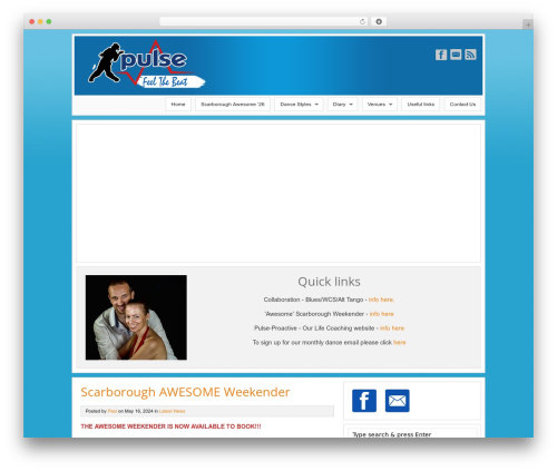 CleanStarta WordPress theme - pulse-dance.co.uk