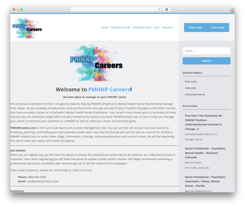 Wpjobboard WordPress plugin - pmhnpcareers.com