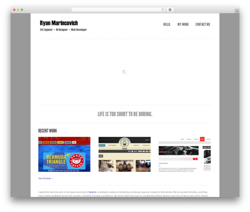 Purity premium WordPress theme - ryanmarincovich.com