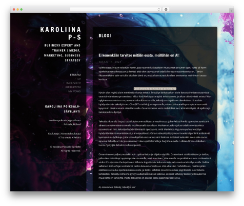 Selfless WordPress theme - poiksalo.com