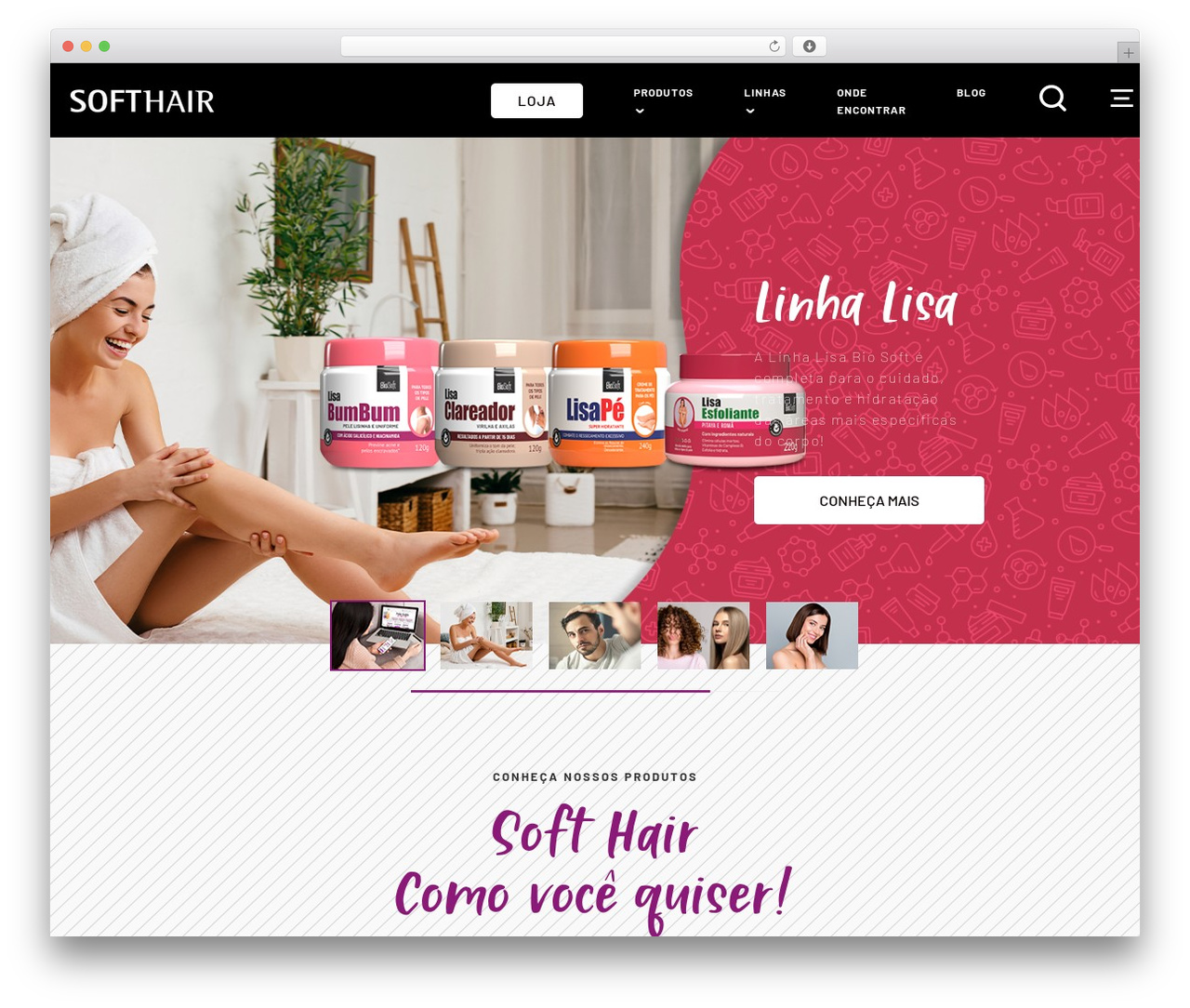 Tema Softhair WordPress theme - softhair.com.br