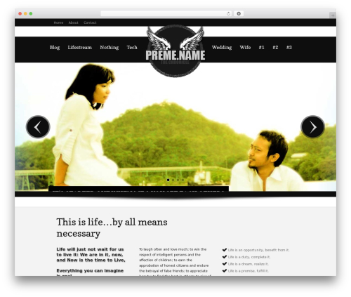 WordPress theme mainsite - preme.name