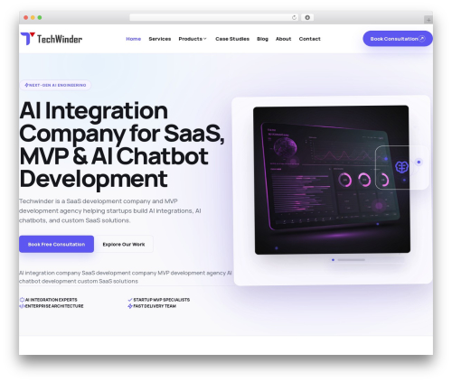 WordPress theme Weebix - techwinder.com