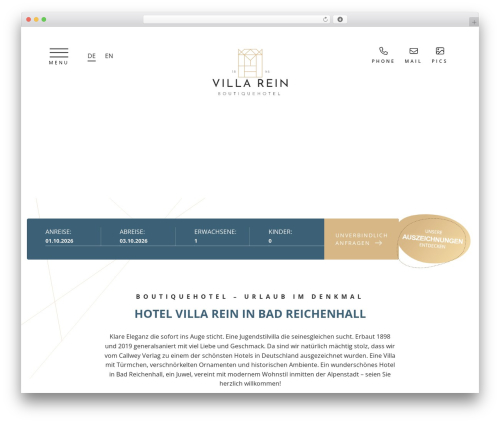 Canvas WordPress hotel theme - hotel-villa-rein.de