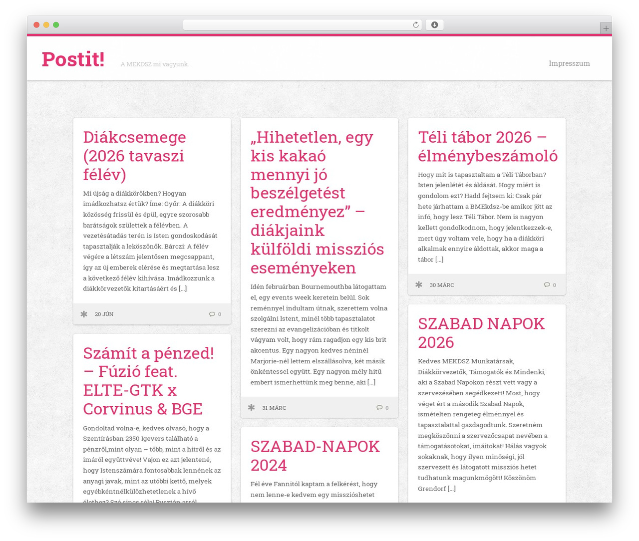 Clippy theme WordPress - postit.mekdsz.hu