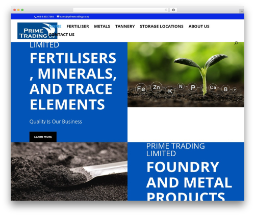 Divi WordPress theme - primetrading.co.nz